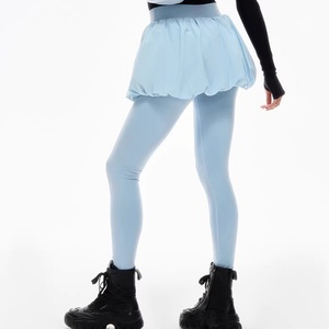 Customized 2026 Summer New Style Fashionable Sports High-waisted Slimming Fitness Pants and Flower-shaped Tennis <b>Skirt</b> Set - Product Image 4