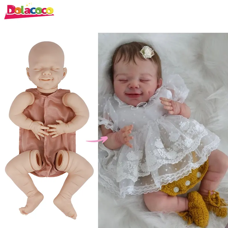 50CM Reborn Bebé niñas dulce sonrisa cara nuevo diseño de bebé hecha a mano de alta calidad do