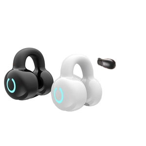 หูฟังไร้สายแบบคลิปหนีบหู New Berlin Sound Open Bone Conduction สำหรับบลูทูธ พร้อมระบบตัดเสียงรบกวนขณะเคลื่อนไหว ไฟ LED แสดงสถานะแบตเตอรี่ ใช้งานได้นานเป็นพิเศษ - Product Image 1