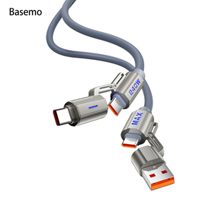 Hộp Basemo 240W 4-Trong-1 Max Rực Rỡ Hơi Thở Ánh Sáng Siêu Nhanh Sạc Bất Lỏng Silicone Cáp Dữ Liệu Cho Apple 8-16 - Product Image 2