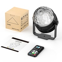 U'King Projecteur LED RGB Rotatif pour Scène, Lumière Disco, Boule DJ Stroboscopique, Télécommande, Lampe Magique LED pour Fêtes de Noël, Clubs et Spectacles