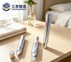 Electroplated <b>Aluminum</b>-Plastic Cosmetic Squeeze Tube with Screw Cap - Product Image 3