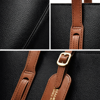 Sac fourre-tout en cuir de luxe élégant et durable, grande capacité, texture lisse, indispensable pour le bureau