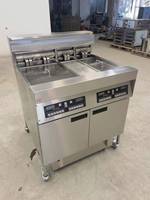 Nouvelle friteuse électrique commerciale en acier inoxydable de haute qualité pour restaurant de restauration rapide KFC, 2x28L, haute sécurité