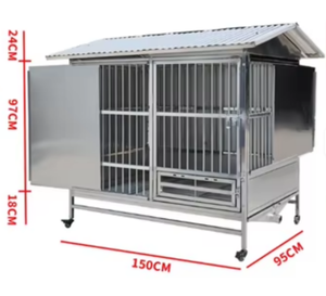 304 Paslanmaz Çelik Büyük Köpek Kafesi Modern ve Sade + Son Derece Nefes Alabilen Dayanıklı ve Bakımı Kolay Büyük Köpekler İçin İyi Haber - Product Image 3