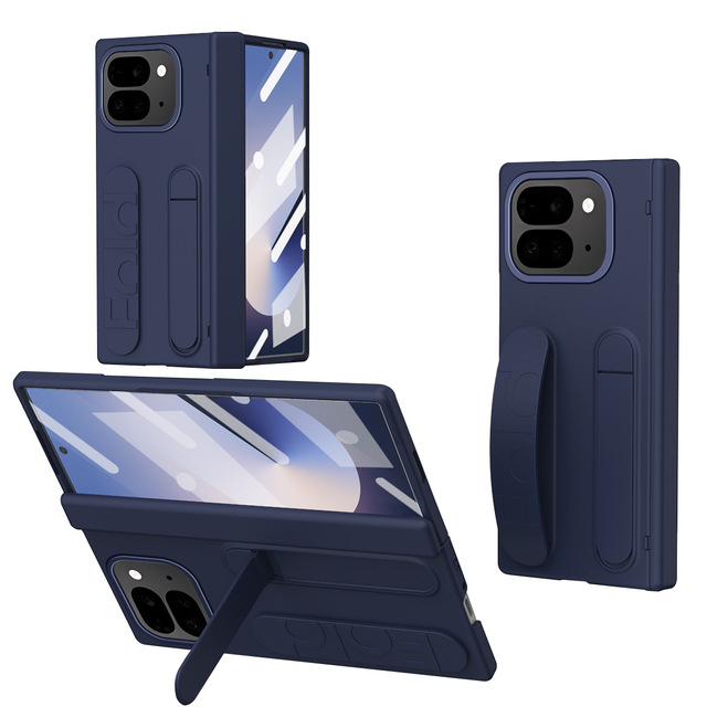 Business Double Side All Cover Wristband Anti-Shock Mobile Phone Case With Kickstand for Google Pixel 9 Pro Fold
