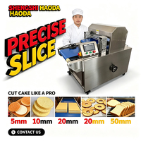 Machine de découpe horizontale automatique à épaisseur réglable haute efficacité HN QDMECH pour gâteaux et pains à hamburger