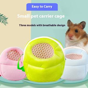 Mochila de algodón portátil oblicua para mantener el calor para mascotas pequeñas, roedores, jaula de hámster dorado con bolsa para llevar, transportadores de mascotas - Product Image 4