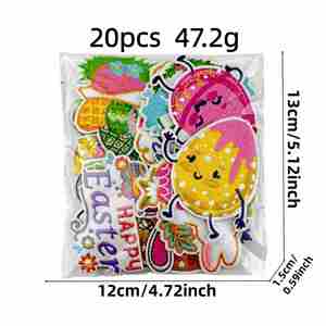 Patch brodé thermocollant écologique motif lapin de Pâques de dessin animé pour accessoires vestimentaires - Product Image 2