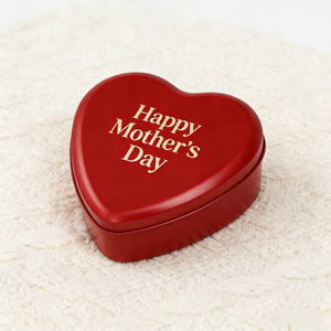 กล่องโลหะรูปหัวใจแบบกำหนดเอง <span class=keywords><strong>สี</strong></span><span class=keywords><strong>แดง</strong></span>พร้อมฝาปิด ได้รับการรับรองมาตรฐาน RoHS REACH บรรจุภัณฑ์ของขวัญวันแม่ - Product Image 2