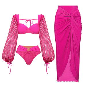Deep V Design Beachwear High Waist Sexy Sleeveless Cover up <strong>Swimsuit</strong> 2024 Beach Bathing Swimwear Suit Bikini Sets <strong>Women</strong> <strong>Swimsuit</strong> - Product Image 3