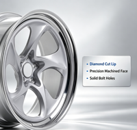 Jantes en alliage d'aluminium forgé JZB 2 pièces, design concave taillé au diamant, face usinée argentée 5x112/120/114.3 pour Tesla BMW M3/M5