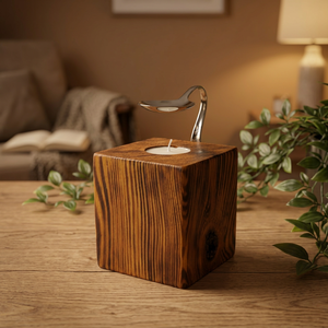 Minimalist Wooden <b>Tea</b> <b>Light</b> Holder Modern Home Accessory - Product Image 4