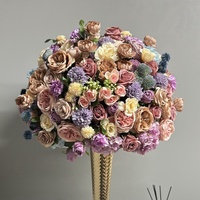 Hochzeits-Blumenkugel Tischdekoration Seiden-Rote-Rosen Künstliche Blumenkugeln für Hochzeitstisch-Dekorationen Party-Event-Dekor