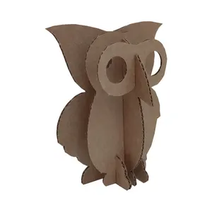 THIMM Factory Wholesale Customizable Shape FSC Certified Business Gift Cardboard Promotional WISE OWL 3d Puzzle Decora