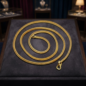 Collier chaîne Franco plaqué or 14K 18K 24K en gros, design moderne, chaînes de mode, chaînes en laiton - Product Image 5