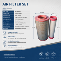 Weichai WP4.1 Engine Air Filter 13074774 OE Replacement High Quality Diesel Truck Spare Part Element Primary Safety Set