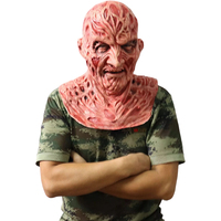 Carnaval Halloween Réaliste Adulte Partie Freddy Krueger Latex Masque Effrayant Costume Horreur Capuche Gants rétro Halloween masques