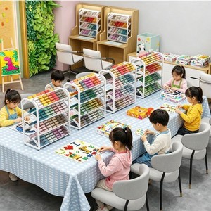 ชั้นวางลูกปัดเพอร์เลอร์แบบตั้งโต๊ะ 4 ชั้น แบบเอียง สำหรับจัดเก็บของเล่น รูปทรงสี่เหลี่ยมผืนผ้า - Product Image 2