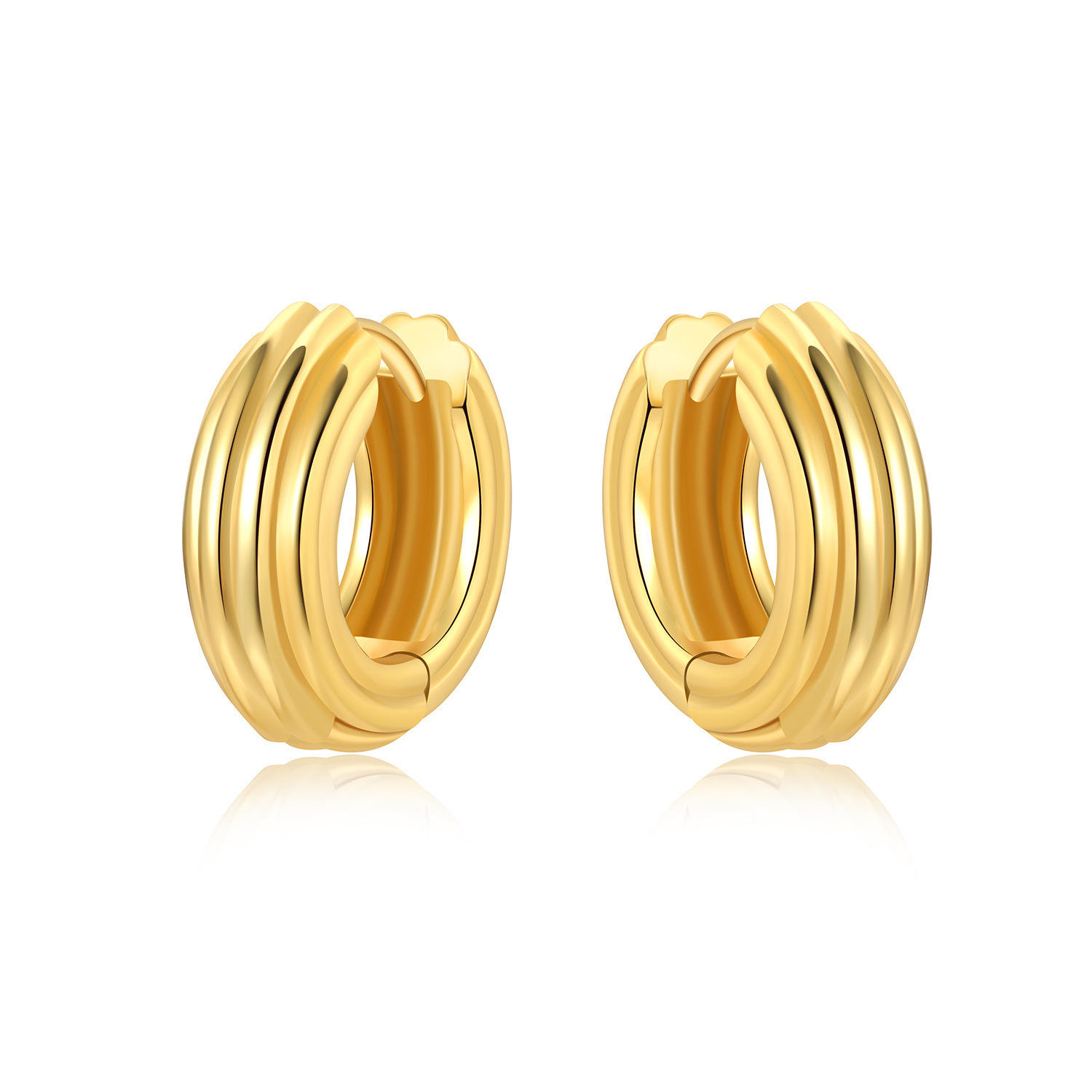 Multi-row round tube earrings 4040