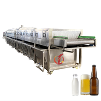Pasteurisateur tunnel de type pulvérisation 6000*800 pour le remplissage de bière en bouteille/en conserve, machine de pasteurisation pour bouteilles/boîtes
