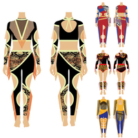 Fille Performance Wear Cheerleading Uniformes Stage Dance Wear Rythmique Gymnastique Justaucorps Danse Majorette Costume Danse Uniformes