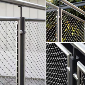 Secondary Retention Stainless Steel Drop Prevention Cable Safe <b>Net</b> Stainless Steel Wire Rope Mesh <b>Bag</b> for Floodlight Safety <b>Net</b> - Product Image 4