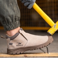 Chaussures de sécurité CEATSAFETV en cuir microfibre bon marché avec embout en acier, bottes de sécurité pour soudeurs