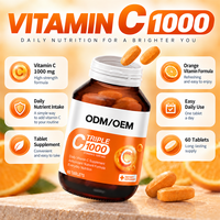 Comprimés de Vitamine C OEM, Acide Ascorbique, Antioxydant Quotidien, Complément Alimentaire, Marque Privée, Formule Vitaminique pour Adultes