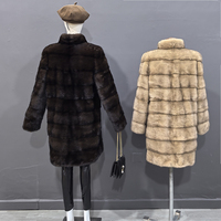 Manteau en fourrure véritable pour femmes, un manteau chaud et naturel en fourrure de vison pour l'automne et l'hiver, veste en fourrure de vison, personnalisation en gros