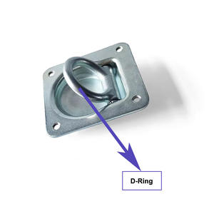 Anneaux d'ancrage en D encastrés galvanisés en fer, anneaux d'ancrage pour bateaux, camions, remorques, pièces de carrosserie de camping-car, ensemble d'anneaux de corde encastrés - Product Image 6
