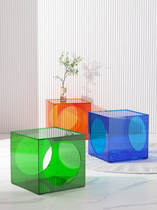 Tavolino Laterale in Acrilico Staccabile per Ufficio Domestico, Tavolino Porta Libri, Tavolino da Caffè in <span class=keywords><strong>Plexiglass</strong></span> - Product Image 3