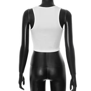 Camiseta sin mangas con estampado de letras de leopardo para mujer, ropa de calle, chaleco estético de verano sin mangas Grunge EGirl - Product Image 6