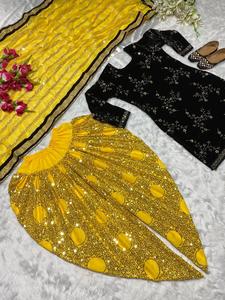 ผู้หญิงชาติพันธุ์อินเดียสวมชุดสูท Kurta Palazzo ผู้ผลิตอินเดียส่งออก OEM Kurti ล่าสุดสําหรับขายราคาที่ดีที่สุด - Product Image 5