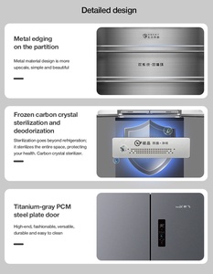 Réfrigérateur à portes françaises Frestec 516L, réfrigérateur quatre portes encastrable ultra-fin, sans givre, à économie d'énergie avec technologie Inverter - Product Image 2