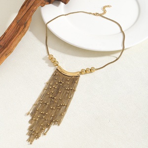<span class=keywords><strong>Collana</strong></span> Lunga ZAA in <span class=keywords><strong>Stile</strong></span> <span class=keywords><strong>Etnico</strong></span> con Catena in Lega Placcata Oro e Argento, <span class=keywords><strong>Collana</strong></span> a Cascata con Frange di Lusso per Donne - Product Image 3
