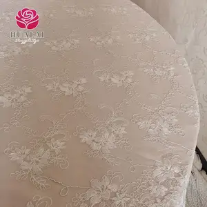 Champagne Gold Wholesale Luxury High Quality Elegant Rope Embroidery Table Clothing For Wedding