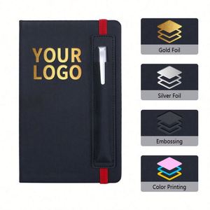 Custom Made Hardcover Business Notebooks with Elastic Band and Pen Holder Printing Logo Office A5 Notebooks - Product Image 3