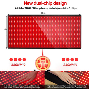 Tapis de luminothérapie infrarouge proche <span class=keywords><strong>EYCO</strong></span>, luminothérapie rouge pour tout le corps, couverture de sauna pour utilisation à domicile - Product Image 5