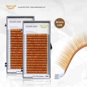 Coreano personalizado OEM hecho a mano Natural largo radiante Oro suave 0,15mm Curl CC extensiones de pestañas - Product Image 3