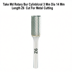 Fresa Rotativa Cilíndrica Ttake Md de 3 mm de Diámetro y 14 mm de Longitud, Corte Z6 para Corte de Metal - Product Image 2