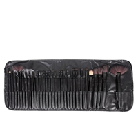 Ensemble de 32 pinceaux de maquillage professionnels pour le visage, poils synthétiques, manche en plastique, sac en PU, outils de beauté, cadeau pour femmes