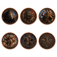 Pièce commémorative en cuivre fin .999 de 1 oz, motif cheval ailé coloré en relief, mythologie nordique Valfire, décoration et cadeau
