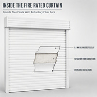 Porte à enroulement coupe-feu électrique en acier, résistance au feu trois heures, couleur personnalisée pour usine, centre commercial, hôtel, garage, commande en gros