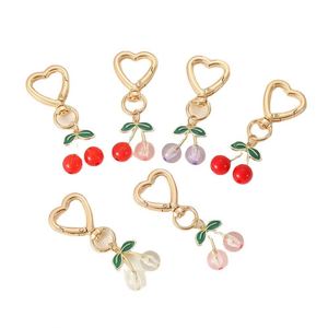 Popular Love Cherry <b>Keychain</b> Cute Bag Bag Accessories Cherry Pendant Key Small Pendant - Product Image 5