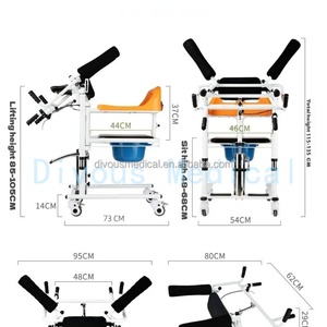 Hydraulic Handicap Patients Lift Transfer <b>Chair</b> <b>Commode</b> <b>Chair</b> Portable Toilet Lift by Foot Pedal Type - Product Image 3