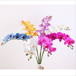 9 cabezas barato decoración Real Touch venta al por mayor de látex Artificial orquídeas flor - Product Image 1