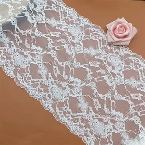 Wholesale Elastic Nylon and Spandex Lace Trim for Women's Lingerie Accessories and Garments