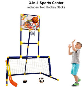 Juguetes clásicos 3 en 1, centro deportivo, estaciones deportivas <span class=keywords><strong>de</strong></span> fútbol, juegos <span class=keywords><strong>de</strong></span> arcade para interiores, campo <span class=keywords><strong>de</strong></span> baloncesto, hockey para niños pequeños y niños - Product Image 3