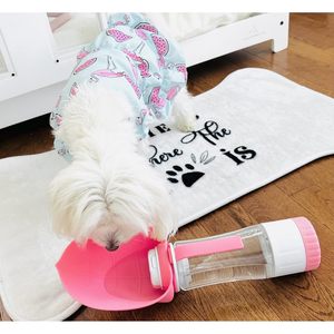 Kind Durable Portable 1L Plastic Dog <b>Hydration</b> <b>Bladder</b> 3 in 1 Outdoor Pet Feeding with 125g Food Storage - Product Image 2